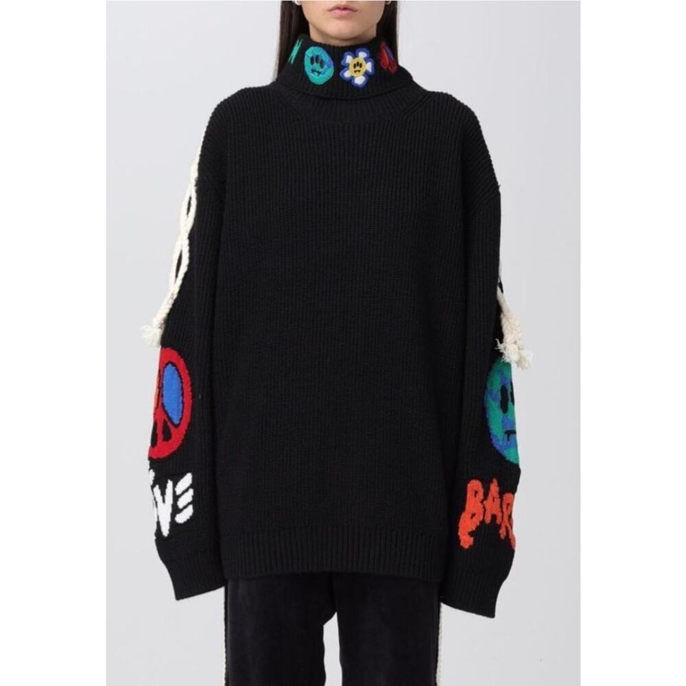 Barrow Logo-Embroidered Wool-Blend Jumper Sweater Unisex Size Small NWT